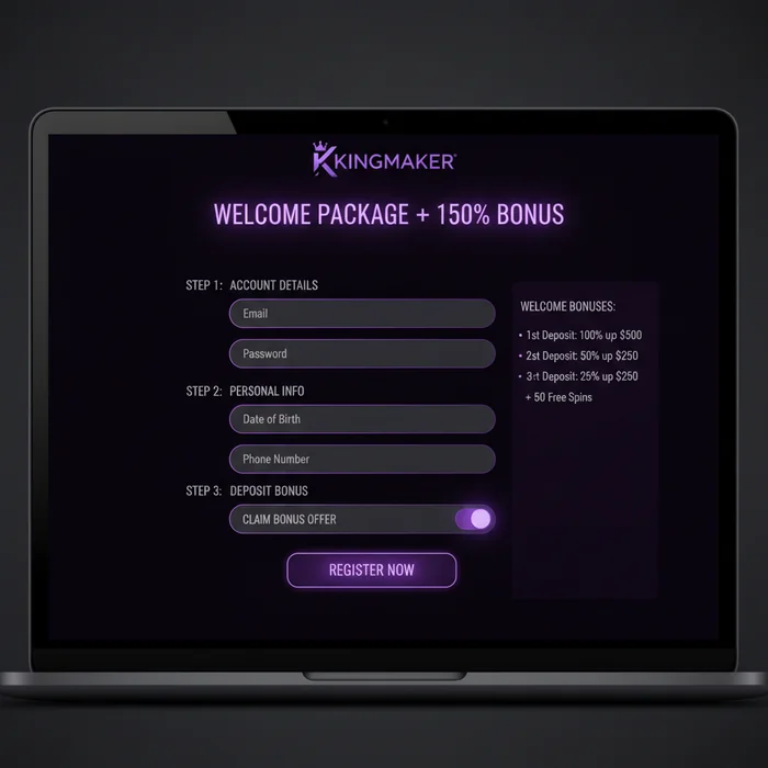 Kingmaker Casino Signup